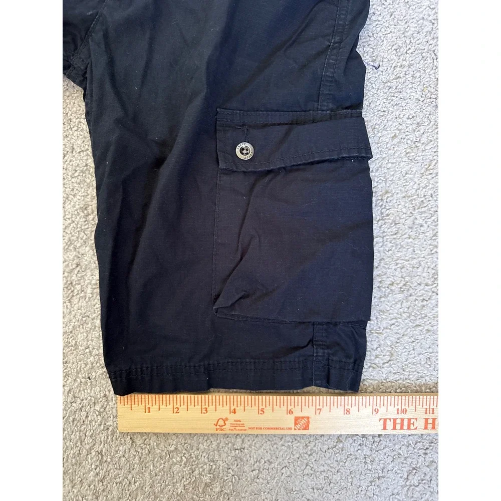 Levis Kids Black Cargo Shorts Size 16 Regular W28 Cotton Ripstop Multi Pocket